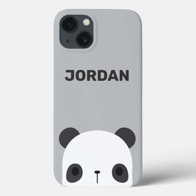 Cute Little Panda Bear with Personalised Name Case-Mate iPhone Case (Back)
