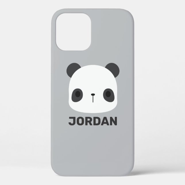 Cute Little Panda Bear with Personalised Name Case-Mate iPhone Case (Back)