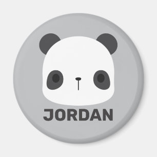 Cute Little Panda Bear with Personalised Name Magnet