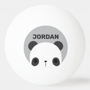 Cute Little Panda Bear with Personalised Name Ping Pong Ball