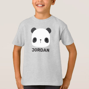 Cute Little Panda Bear with Personalised Name T-Shirt