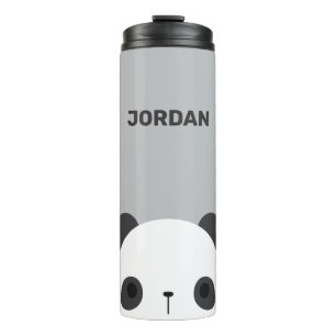 Cute Little Panda Bear with Personalised Name  Thermal Tumbler
