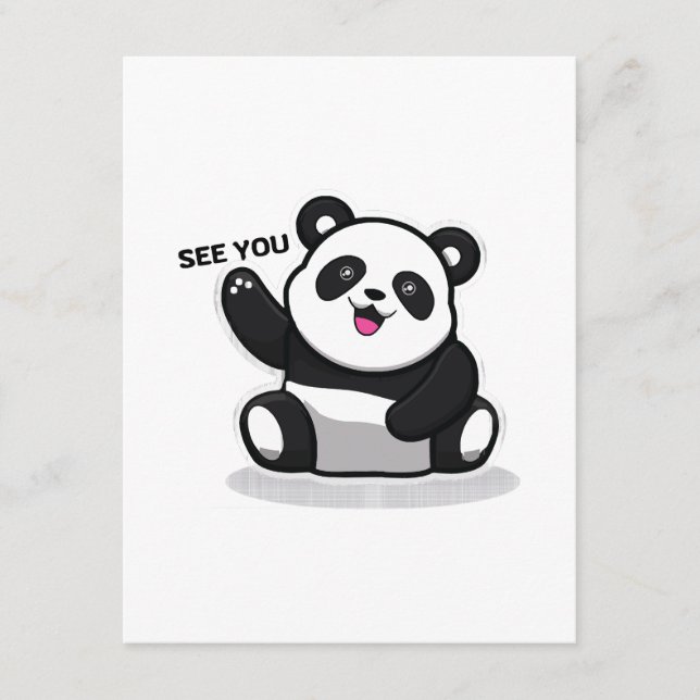 cute little panda enclosure card (Front)