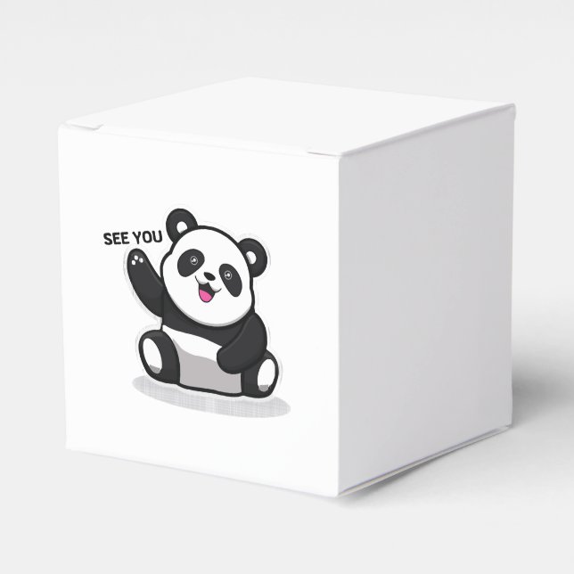 cute little panda favour box (Front Side)