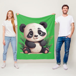 Cute little panda fleece blanket