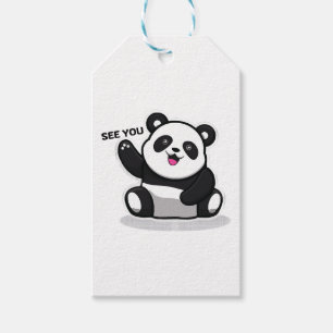 cute little panda gift tags