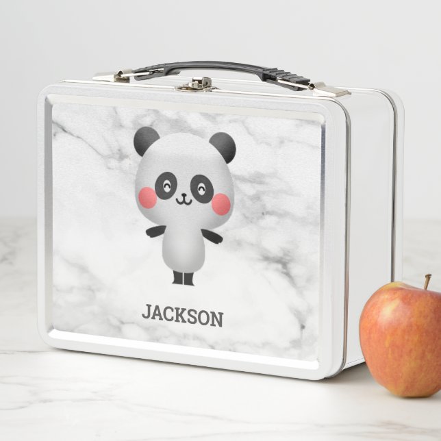 Cute Little Panda Metal Lunch Box (In Situ)