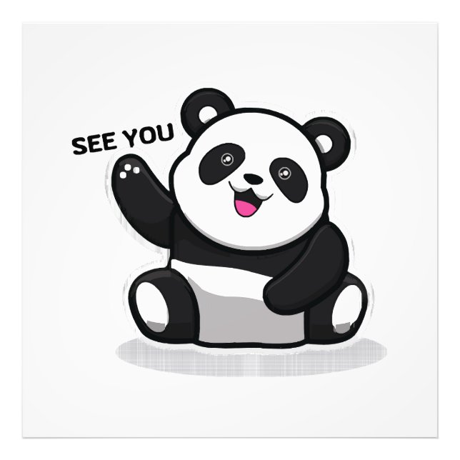 cute little panda photo print (Front)
