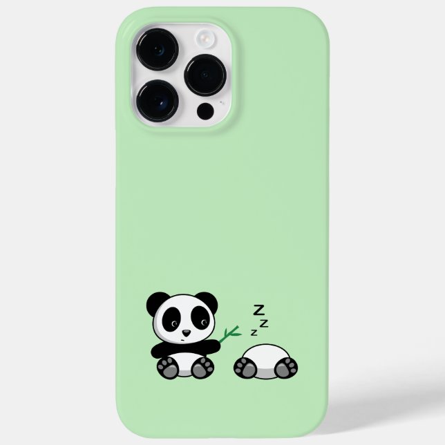 Cute Little Pandas on Green Case-Mate iPhone Case (Back)
