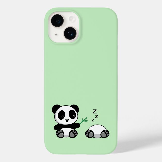 Cute Little Pandas on Green Case-Mate iPhone Case (Back)
