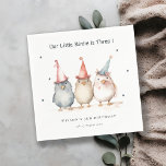 Cute Little Party Birds Any Age Kids Birthday Napkin<br><div class="desc">If you need any further customisation please feel free to message me on yellowfebstudio@gmail.com.</div>