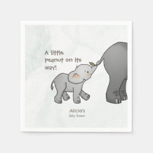 Cute Little Peanut On its Way Baby Shower Napkin