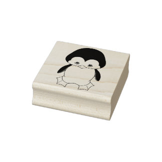 Cute Little Penguin Rubber Stamp