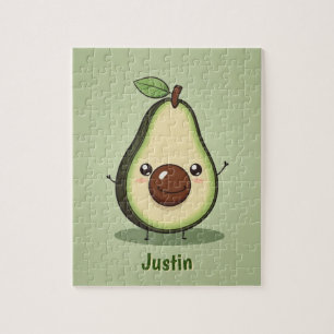 Cute Little Personalized Avocado  Jigsaw Puzzle