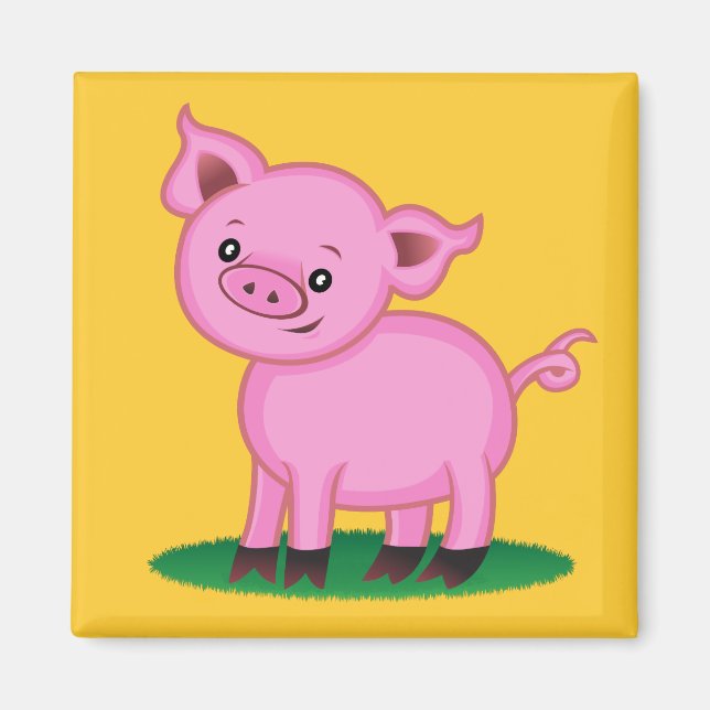 Cute Little Pig Magnet (Front)