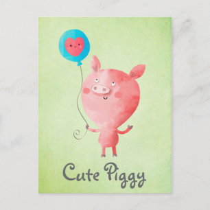 Cute Little Pig Postcard