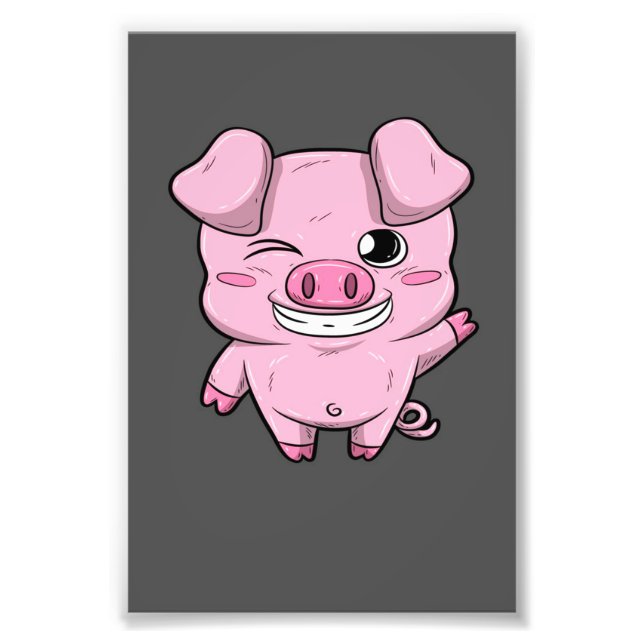 Cute Little Pig | Sweet Swine | Farmer Lover Photo Print (Front)