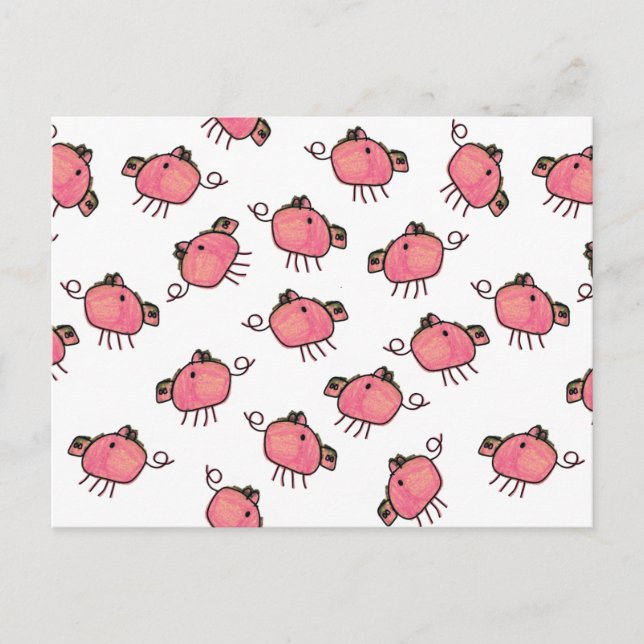 Cute Little Pigs Postcard (Front)