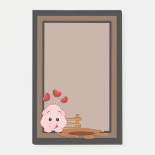Cute Little Pink Piggy Post-it Notes