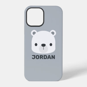 Cute Little Polar Bear with Personalised Name iPhone 12 Pro Case