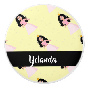 Cute little princess ceramic knob