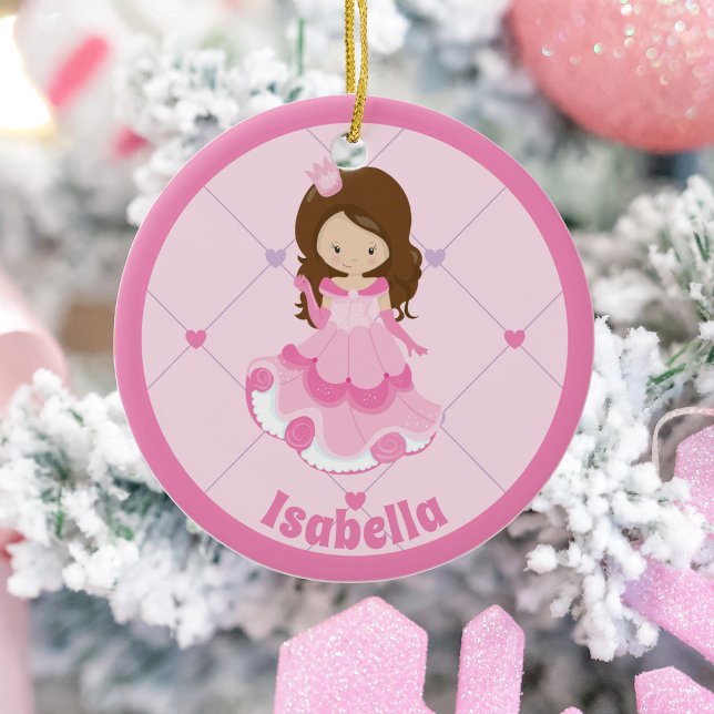 Cute Little Princess Pink Custom Ceramic Tree Decoration (Creator Uploaded)