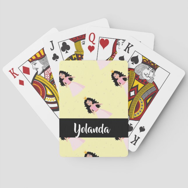 Cute little princess playing cards (Back)