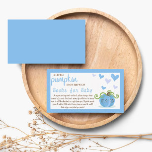 Cute Little Pumpkin Baby Shower Book Request Enclosure Card