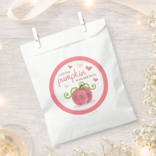 Cute Little Pumpkin Baby Shower Favour Bags