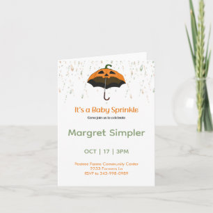 Cute Little Pumpkin Baby Sprinkle Invitation