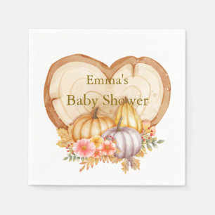Cute Little Pumpkin Fall Baby Shower Napkin