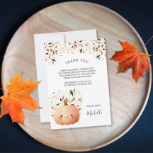 Cute Little Pumpkin on the Way Fall Baby Shower