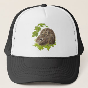 Cute Little Rabbit, Bunny, Animal Nature, Wildlife Trucker Hat