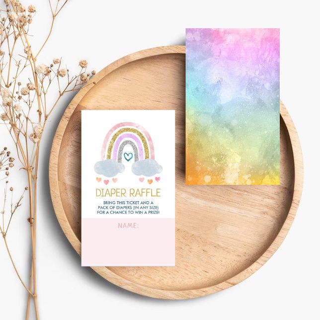 Cute Little Rainbow Diaper Raffle Enclosure Card (Creator Uploaded)