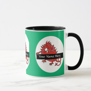 Cute Little Red Dragon Coffee Mug to Personalise
