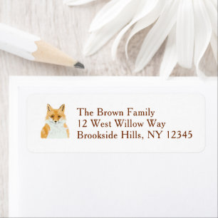 Cute Little Red Fox - custom return address label.