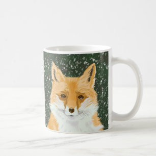 Cute Little Red Fox - in the snow. Coffee Mug