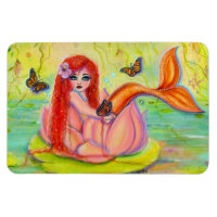 Cute little red head mermaid by Renee Lavoie
