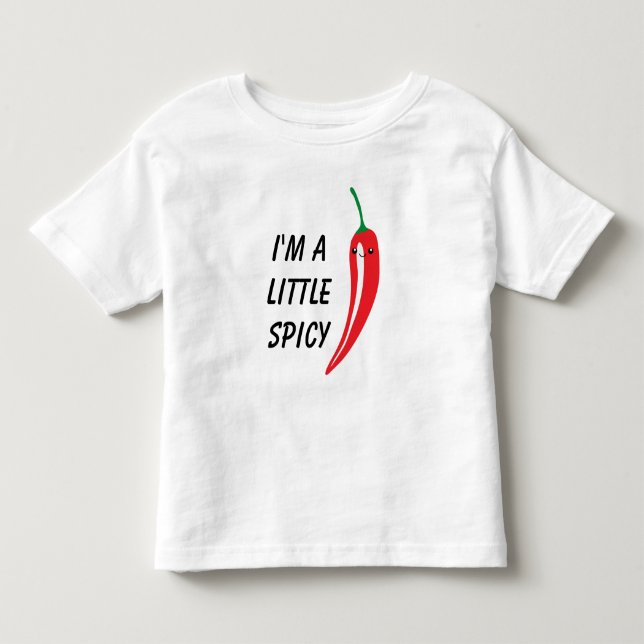 Cute little red hot chilli pepper kawaii drawing toddler T-Shirt (Front)