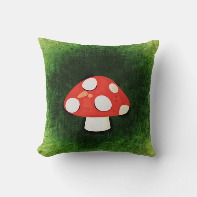Cute Little Red Mushroom Cushion (Front)