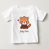Cute Little Red Panda Personalised Name