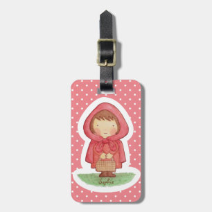 Cute Little Red Riding Hood Girls Luggage Tag