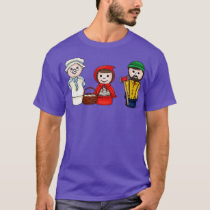 Cute Little Red Riding Hood Granny and Woodcutter T-Shirt