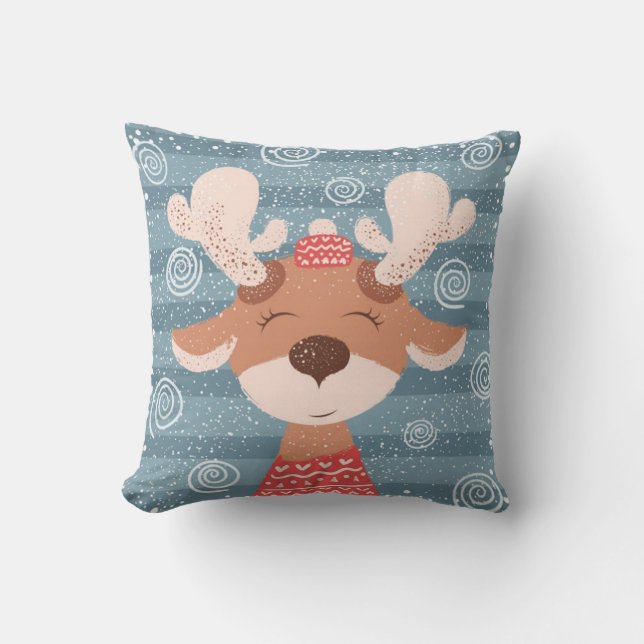 Cute little Reindeer Cushion (Front)