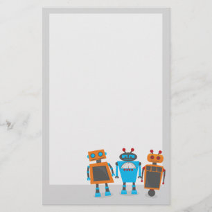 Cute Little Robots Stationery