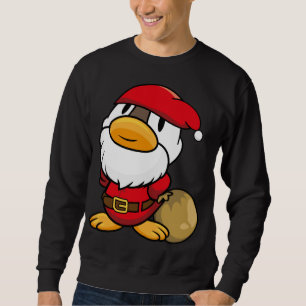Cute little Santa Claus Duck for Christmas Sweatshirt