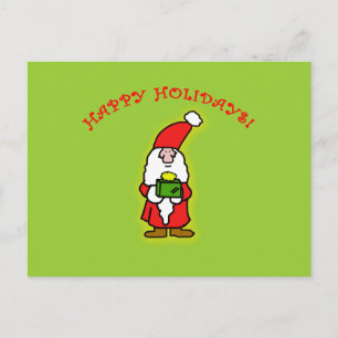 Cute Little Santa Claus on Apparel and Gifts Holiday Postcard