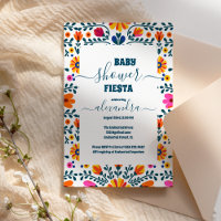 Cute Little Senorita Fiesta Flowers Baby Shower 