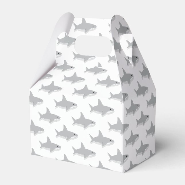 Cute Little Shark Cartoon Favour Box (Front Side)