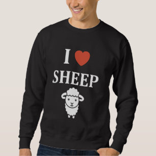 Cute Little Sheep quote simple animals i love Shee Sweatshirt